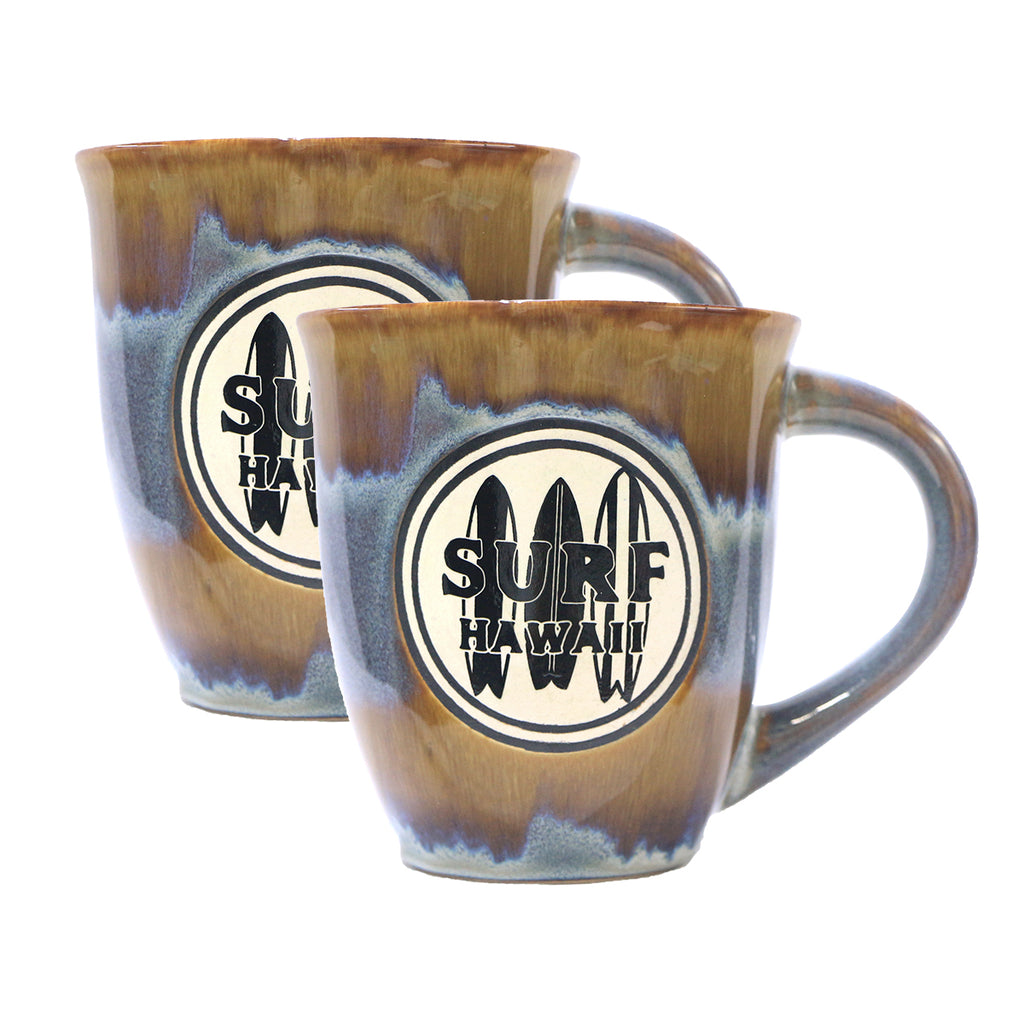 Island Style Ceramic Mug 10 oz: Surf Hawaii