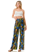 WOMEN'S STRETCH PLEATED PANTS: Exotic Paradise