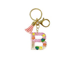 Keychain: Hawaii Plants Initial w/ Tassel