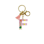 Keychain: Hawaii Plants Initial w/ Tassel