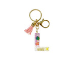 Keychain: Hawaii Plants Initial w/ Tassel