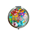 FOLDING ROUND DOUBLE GLASS METAL MIRROR: Hawaii Designs