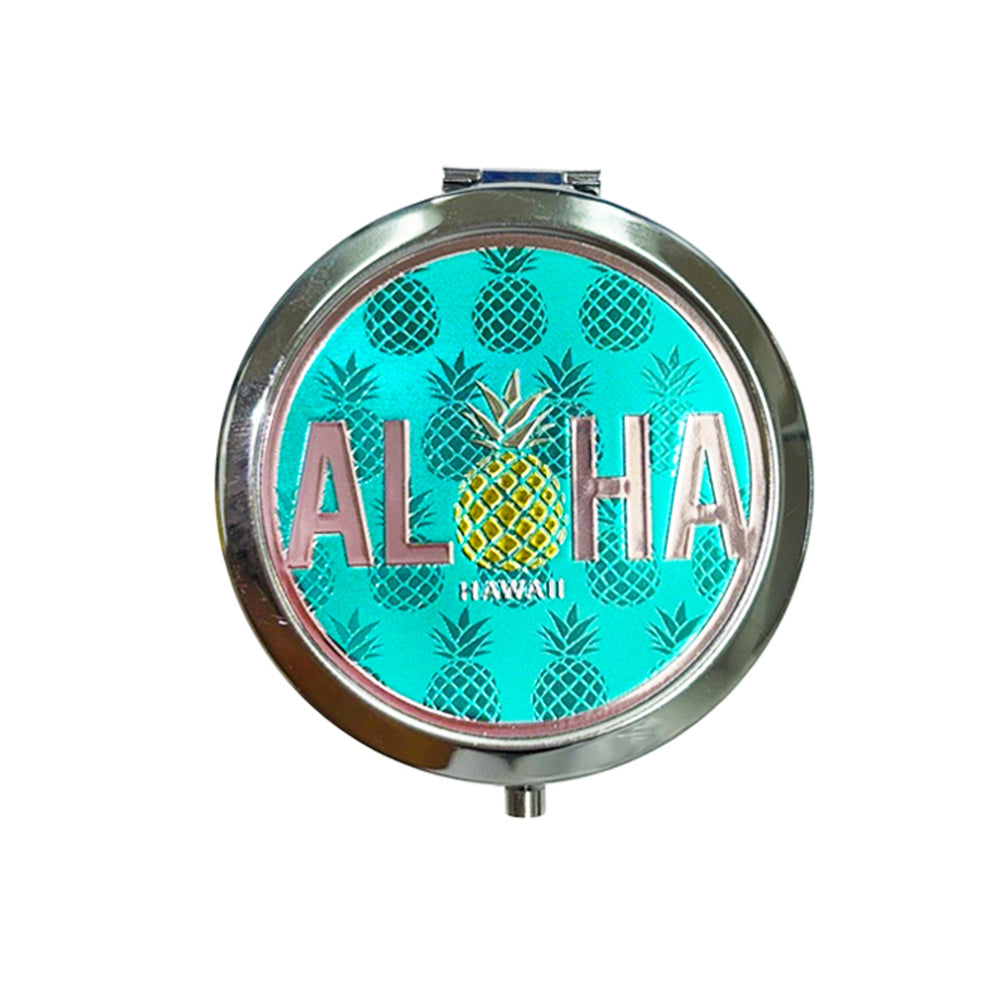 FOLDING ROUND DOUBLE GLASS METAL MIRROR: Hawaii Designs