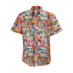 STRETCH SHORT SLEEVE ALOHA SHIRT: California