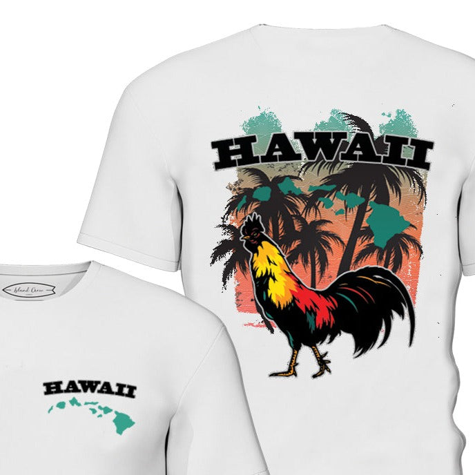 Cotton Short Sleeve T-Shirt : HAWAII ROOSTER