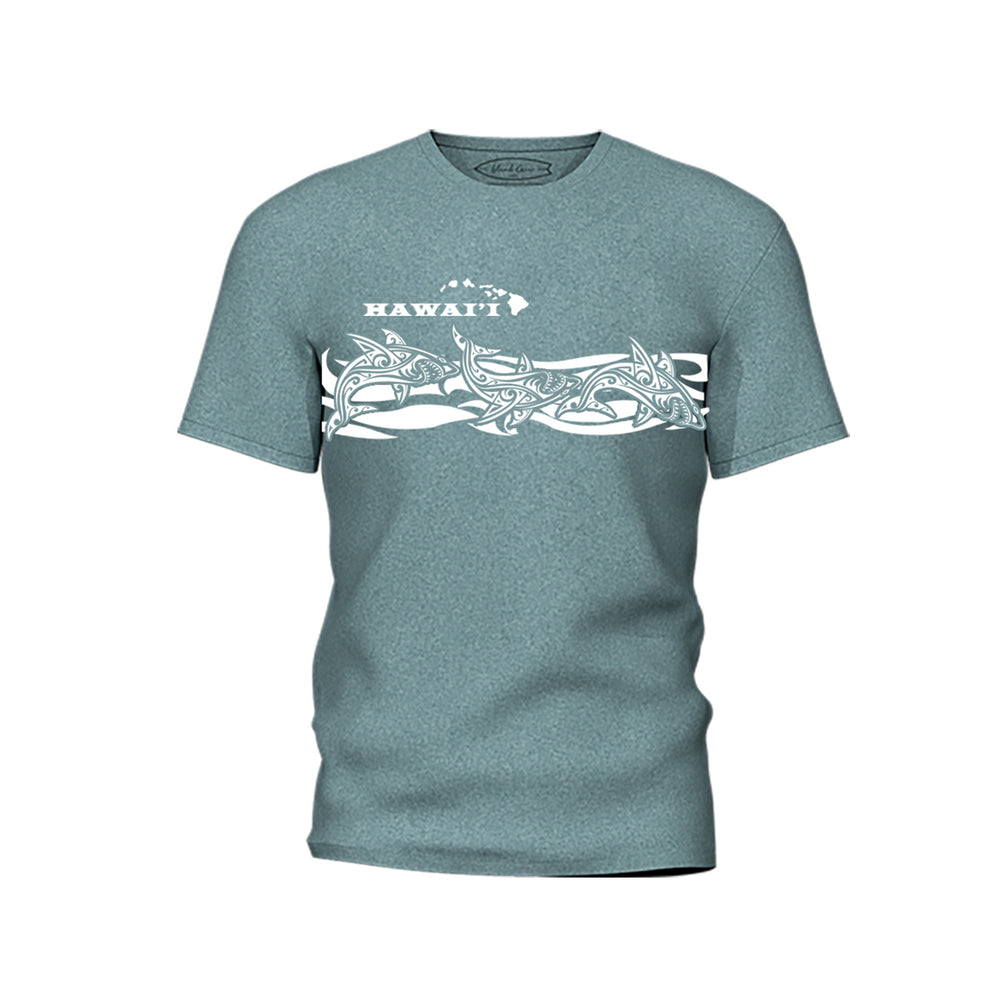 Tri-Blend Short Sleeve T-Shirt: Shark