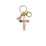 Keychain: Hawaii Plants Initial w/ Tassel