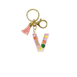 Keychain: Hawaii Plants Initial w/ Tassel