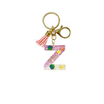 Keychain: Hawaii Plants Initial w/ Tassel