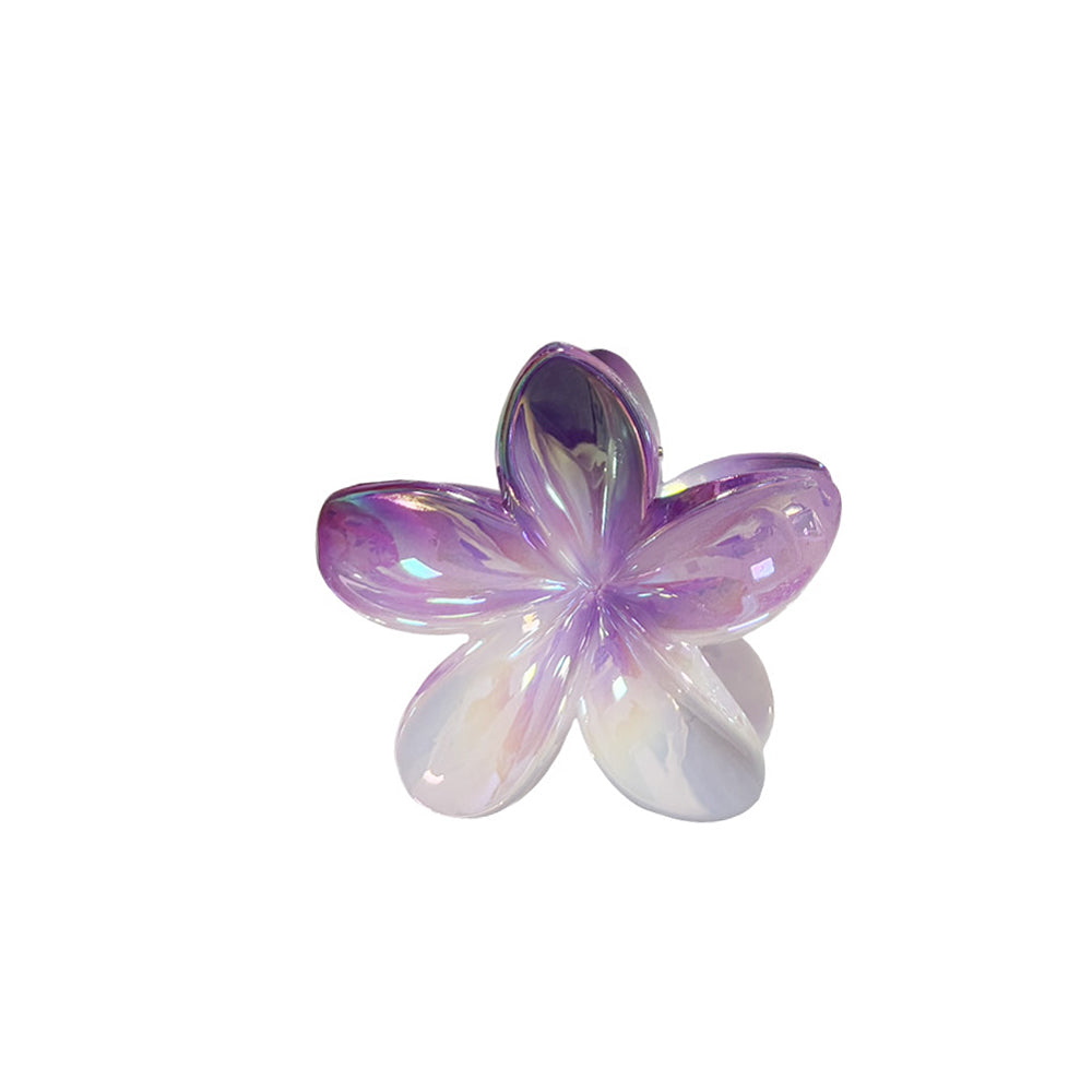 PLASTIC HAIR CLIP: Plumeria (Gradient)