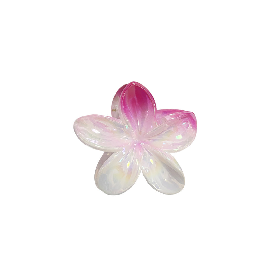 PLASTIC HAIR CLIP: Plumeria (Gradient)