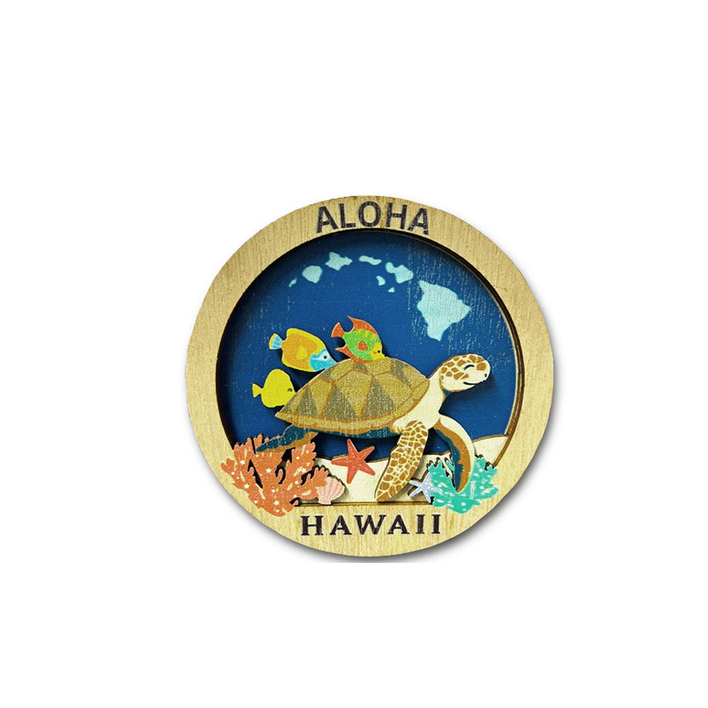 MULTI-LAYERED WOOD MAGNETS: Hawaii Designs