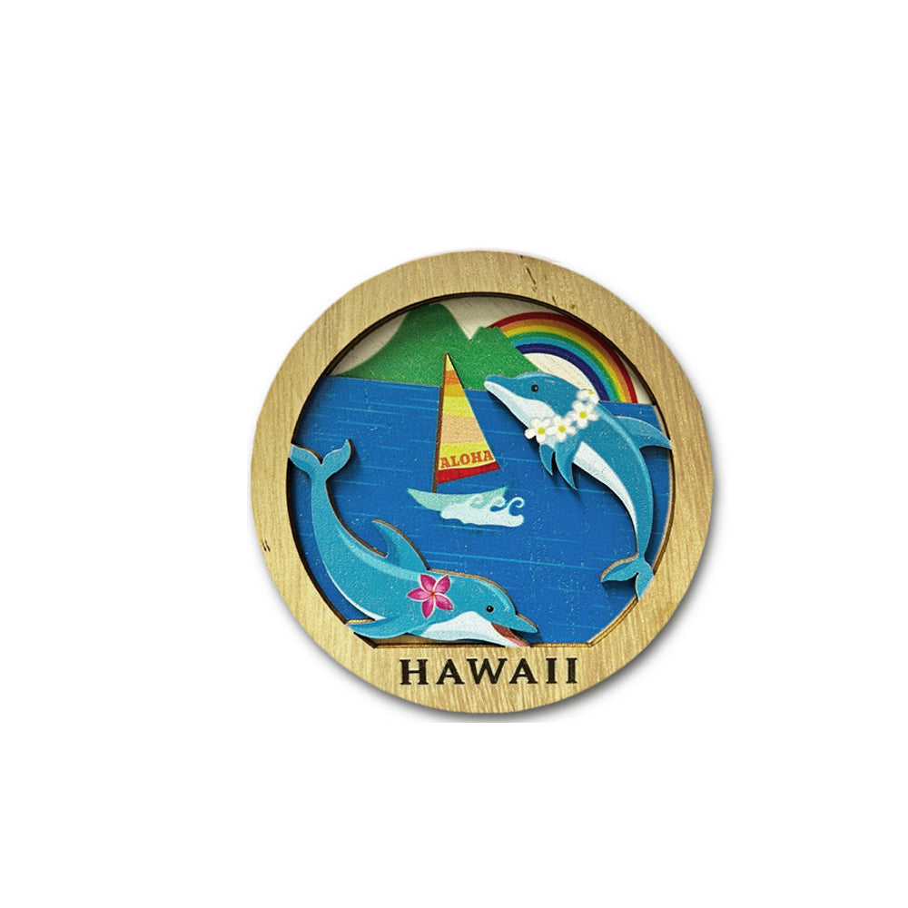 MULTI-LAYERED WOOD MAGNETS: Hawaii Designs