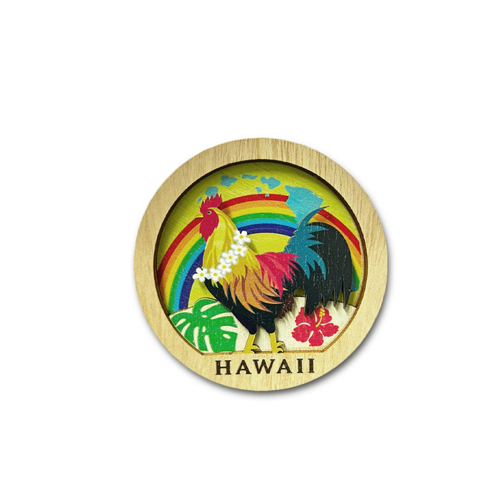 MULTI-LAYERED WOOD MAGNETS: Hawaii Designs