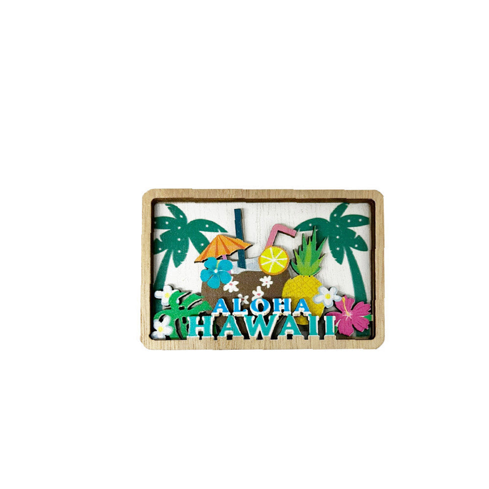 MULTI-LAYERED WOOD MAGNETS: Hawaii