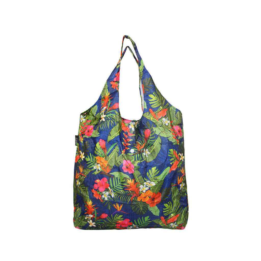 Foldable Reusable Shopping bag BANQUET - BEIGE / NAVY – Aloha Ave Store ...