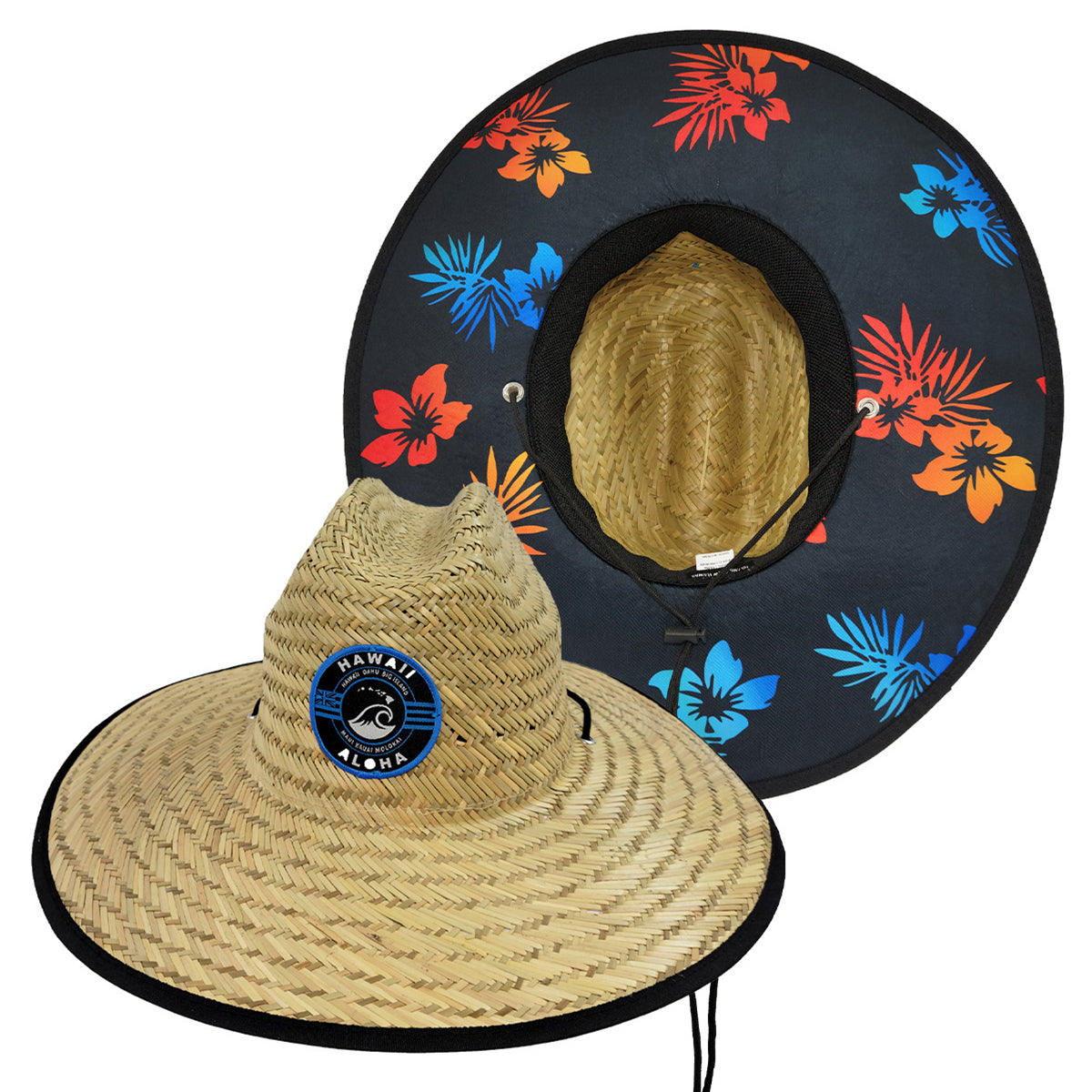 STRAW HAT: BLUE HIBISCUS – Aloha Ave Store - Made with Aloha