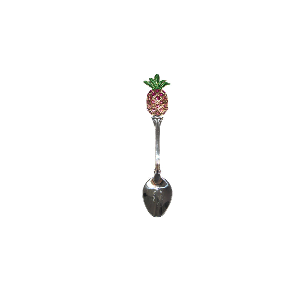SPOON: Large Pineapple w/ Stone-Metal Spoon