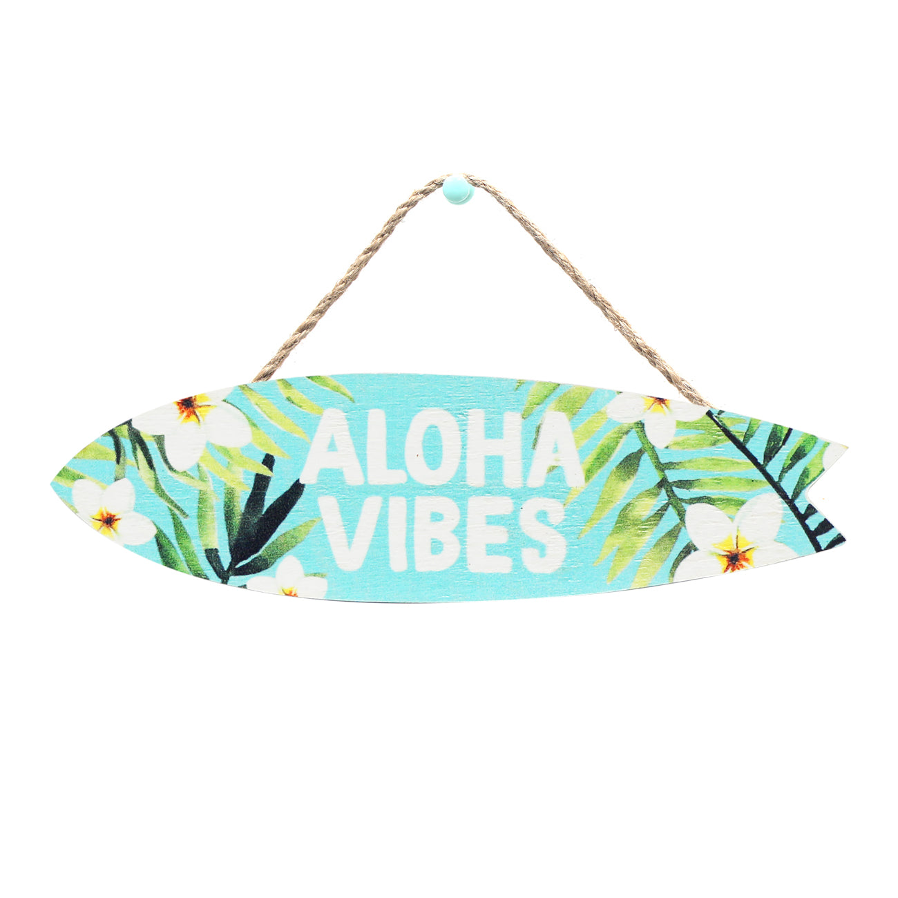 WOODEN SIGN - SURFBOARD - PLUMERIA ALOHA VIBES – Aloha Ave Store - Made ...